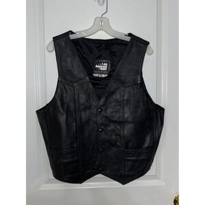 Leather Vest, Mens All American Brand